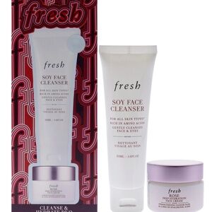 Fresh cleanse and hydrate duo soy face cleanser and rose deep hydration cream